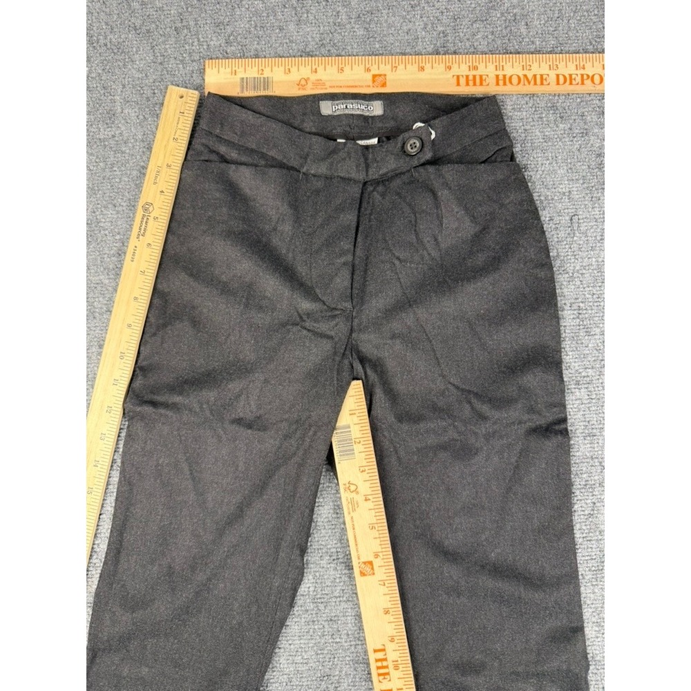 Parasuco Womens Low Rise Flare Dress Pants Charcoal Gray 8083RPL Size 24 NWT - Picture 7 of 10